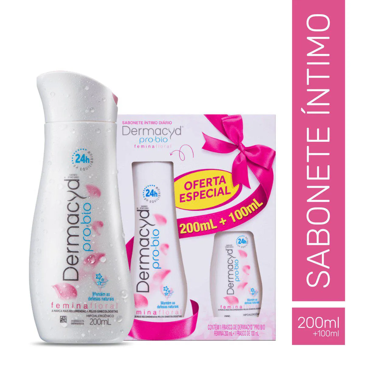 Kit Sabonete Íntimo Dermacyd Femina 200ml + 100ml