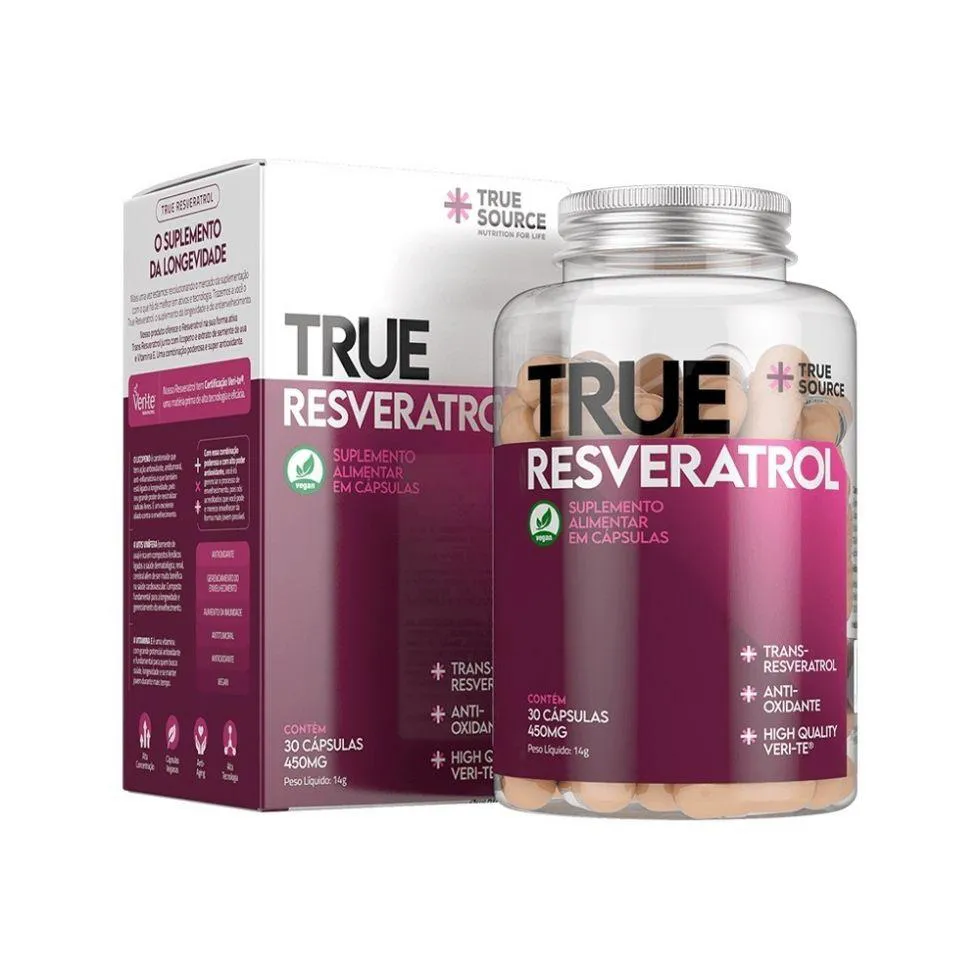 TRUE RESVERATROL 450MG (30 CAPS) - PADRãO: ÚNICO