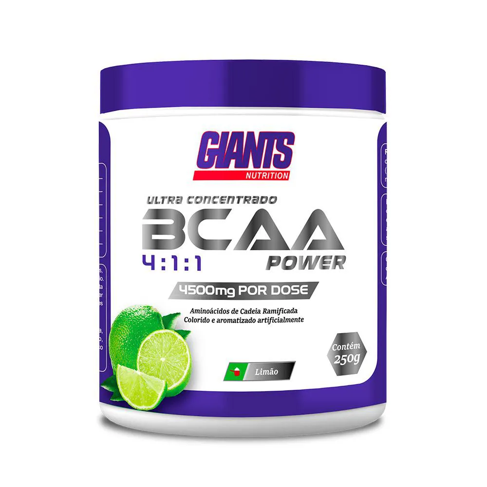 AMINOACIDO BCAA POWDER 4:1:1 4500MG LIMãO 250G GIANTS NUTRITION