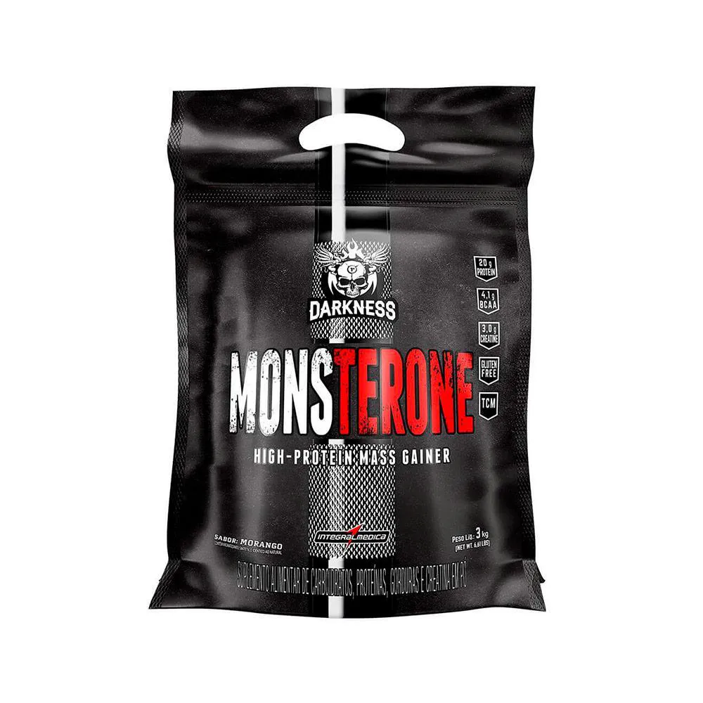 MASSA MONSTERONE 3KG MORANGO INTEGRALMéDICA