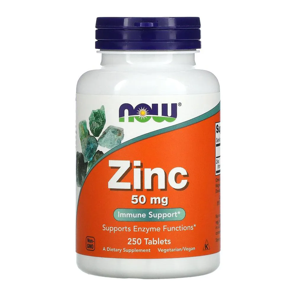 ZINCO 50MG NOW FOODS 250 TABLETS