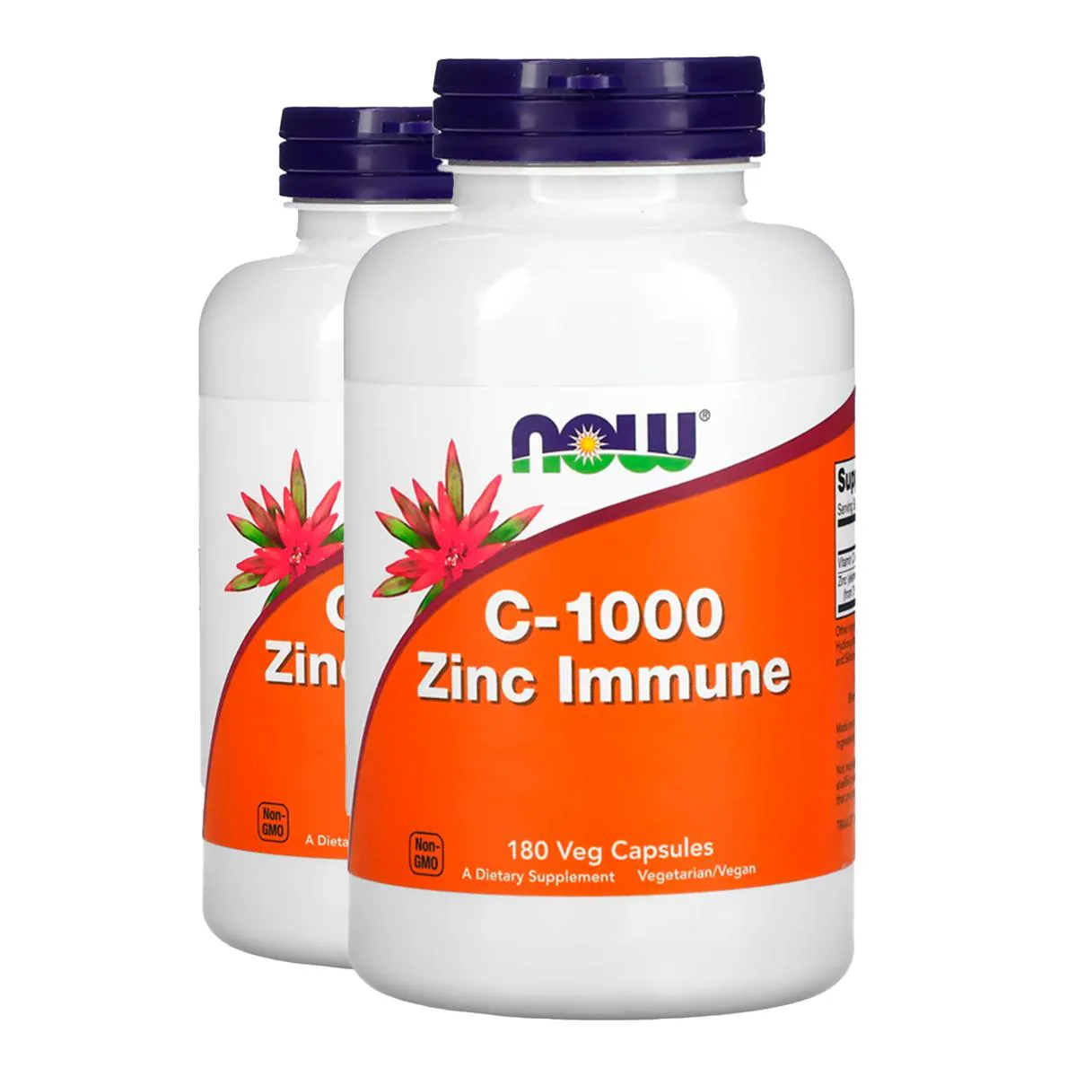 ZINCO IMUNE E VITAMINA C NOW FOODS 180VEG CAPS IMPORTADO 2UN