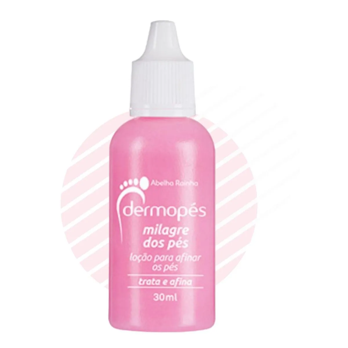 MILAGRE DOS PéS LOçãO PARA AFINAR OS PéS DERMOPÉS ABELHA RAINHA 30ML REF 2288 Frasco Rosa