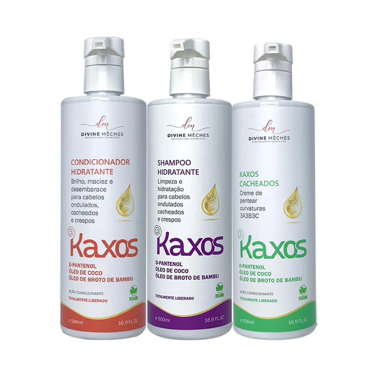 KIT DIVINE MèCHES KAXOS SHAMPOO CONDICIONADOR CREME CACHEADO
