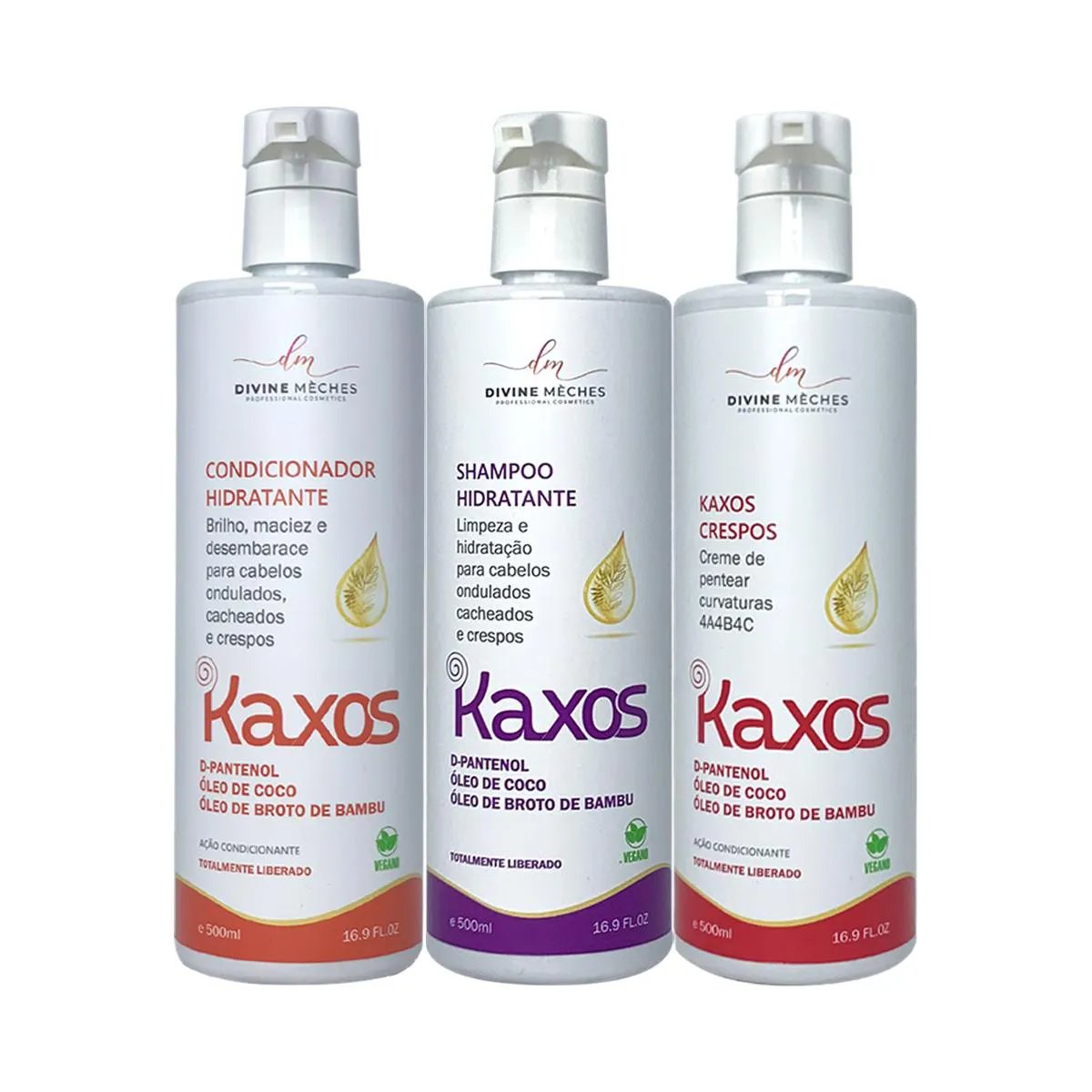KIT DIVINE MèCHES KAXOS SHAMPOO CONDICIONADOR CREME CRESPOS