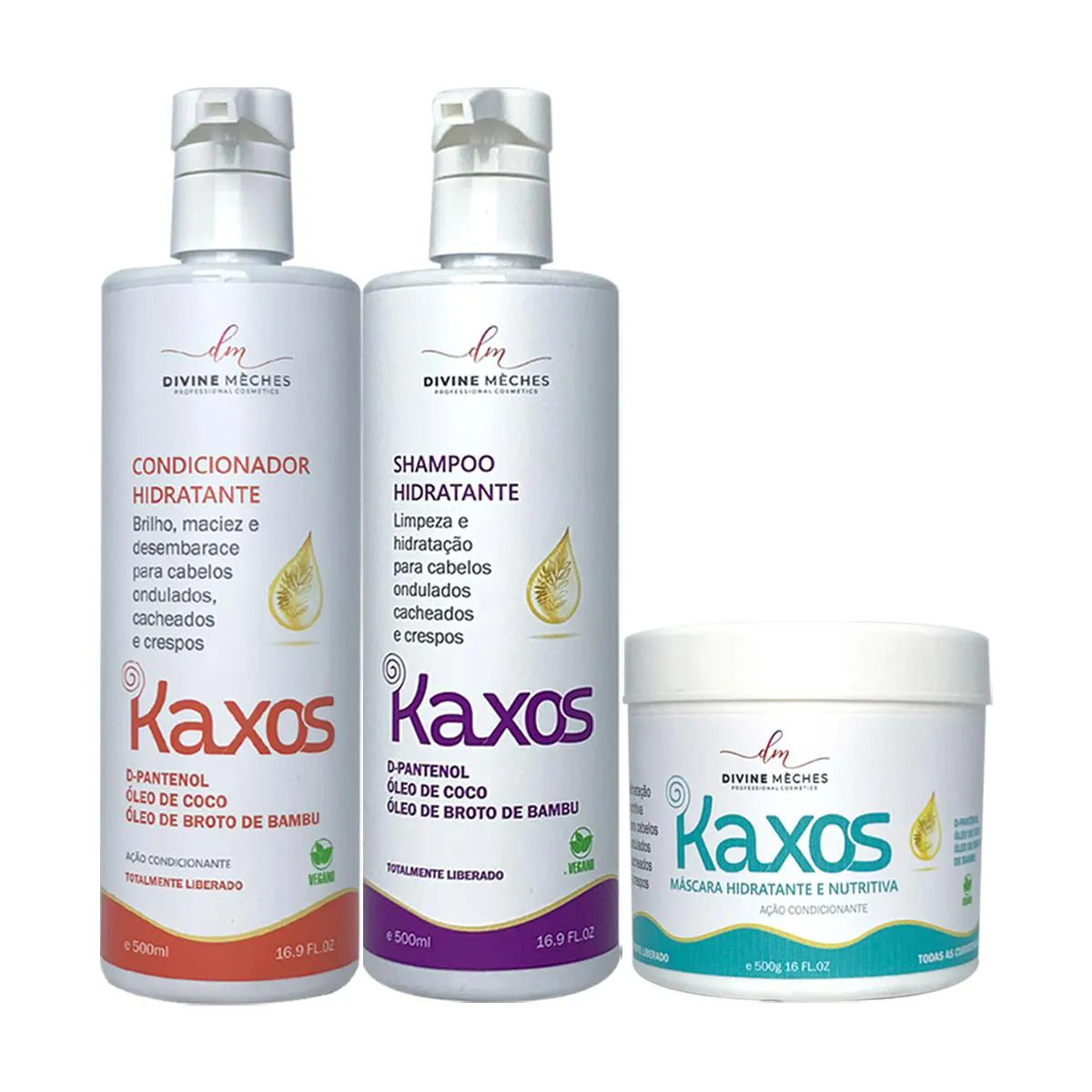 KIT DIVINE MèCHES KAXOS SHAMPOO + CONDICIONADOR + MáSCARA