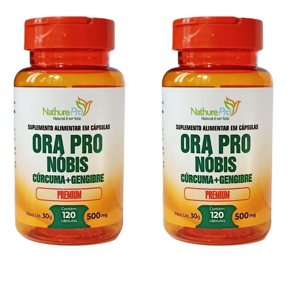 KIT 2 ORA PRO NóBIS (CúRCUMA + GENGIBRE) 120 CáPSULAS 500MG