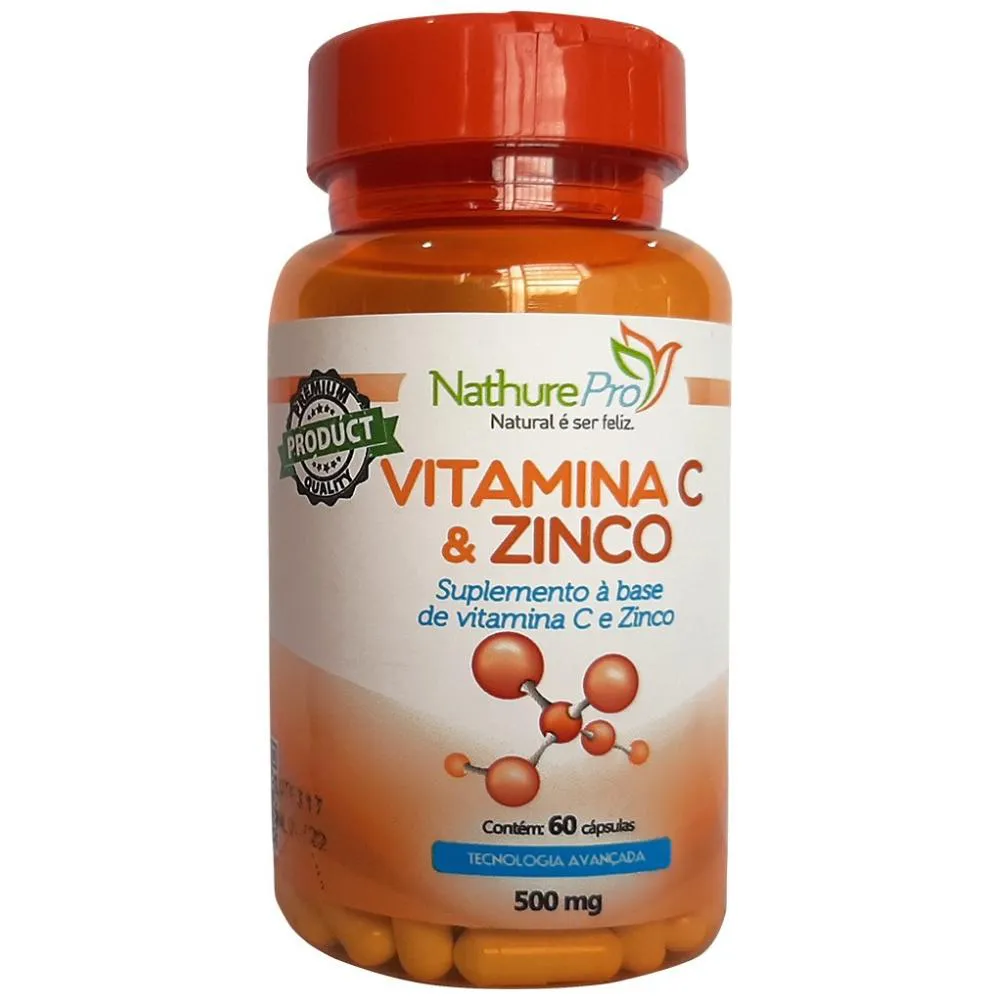 VITAMINA C E ZINCO 60 CáPSULAS 500MG