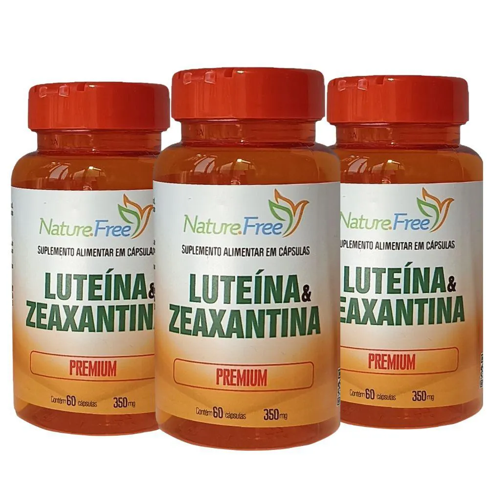 KIT 3 LUTEíNA E ZEAXANTINA 60 CáPSULAS 350MG