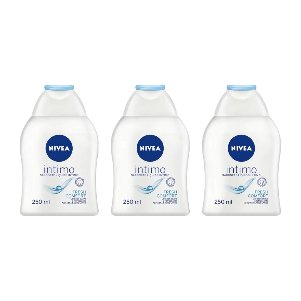 SABONETE INTIMO NIVEA 250ML FRESH COMFORT - KIT C/ 3UN