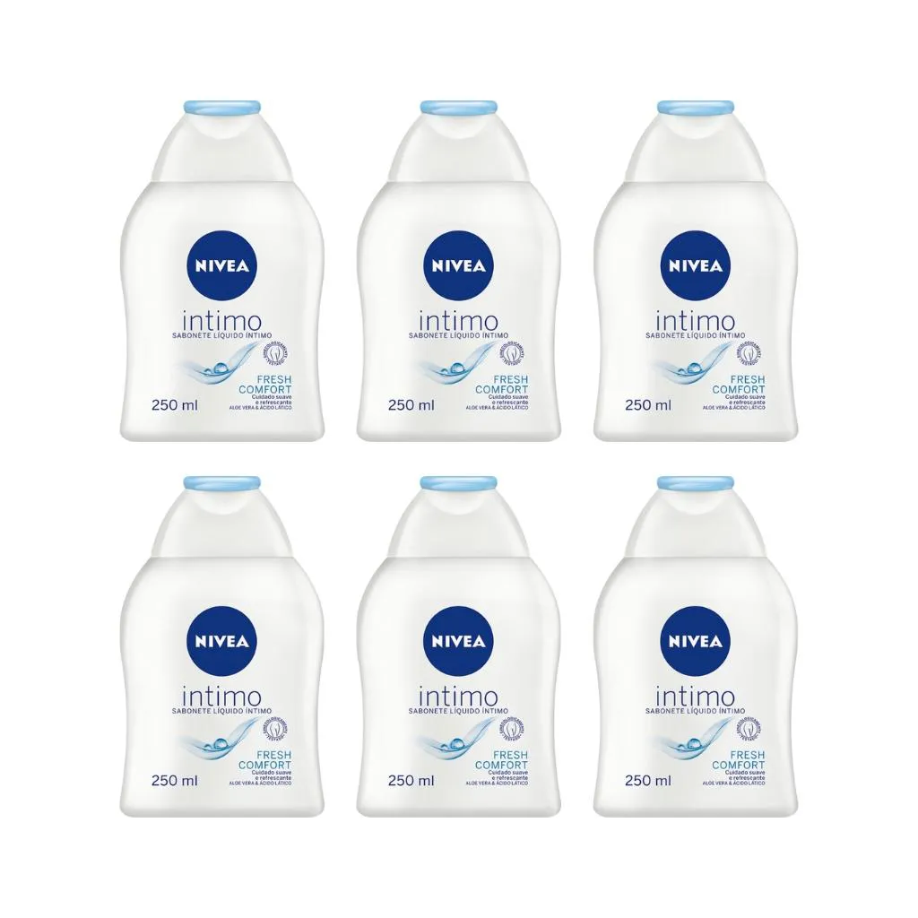 SABONETE INTIMO NIVEA 250ML FRESH COMFORT - KIT C/ 6UN