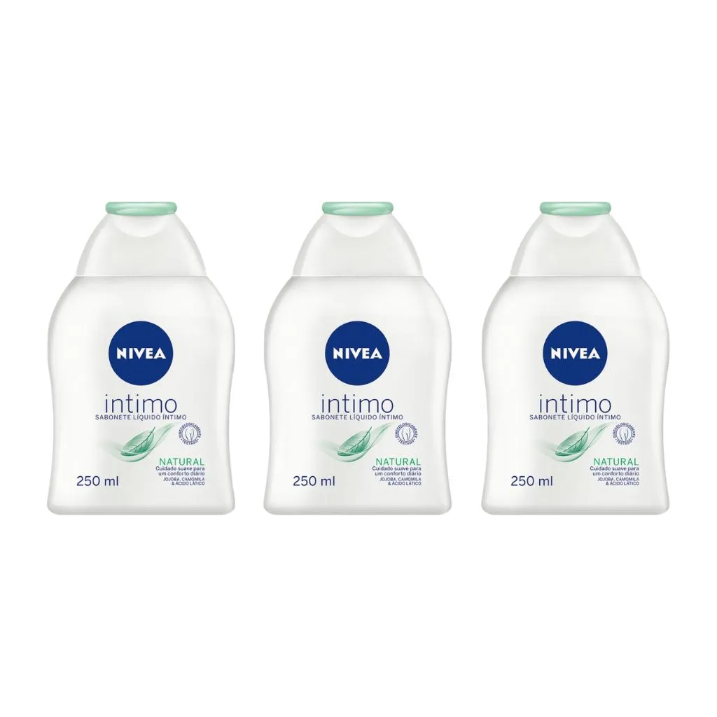 SABONETE INTIMO NIVEA 250ML NATURAL - KIT C/ 3UN