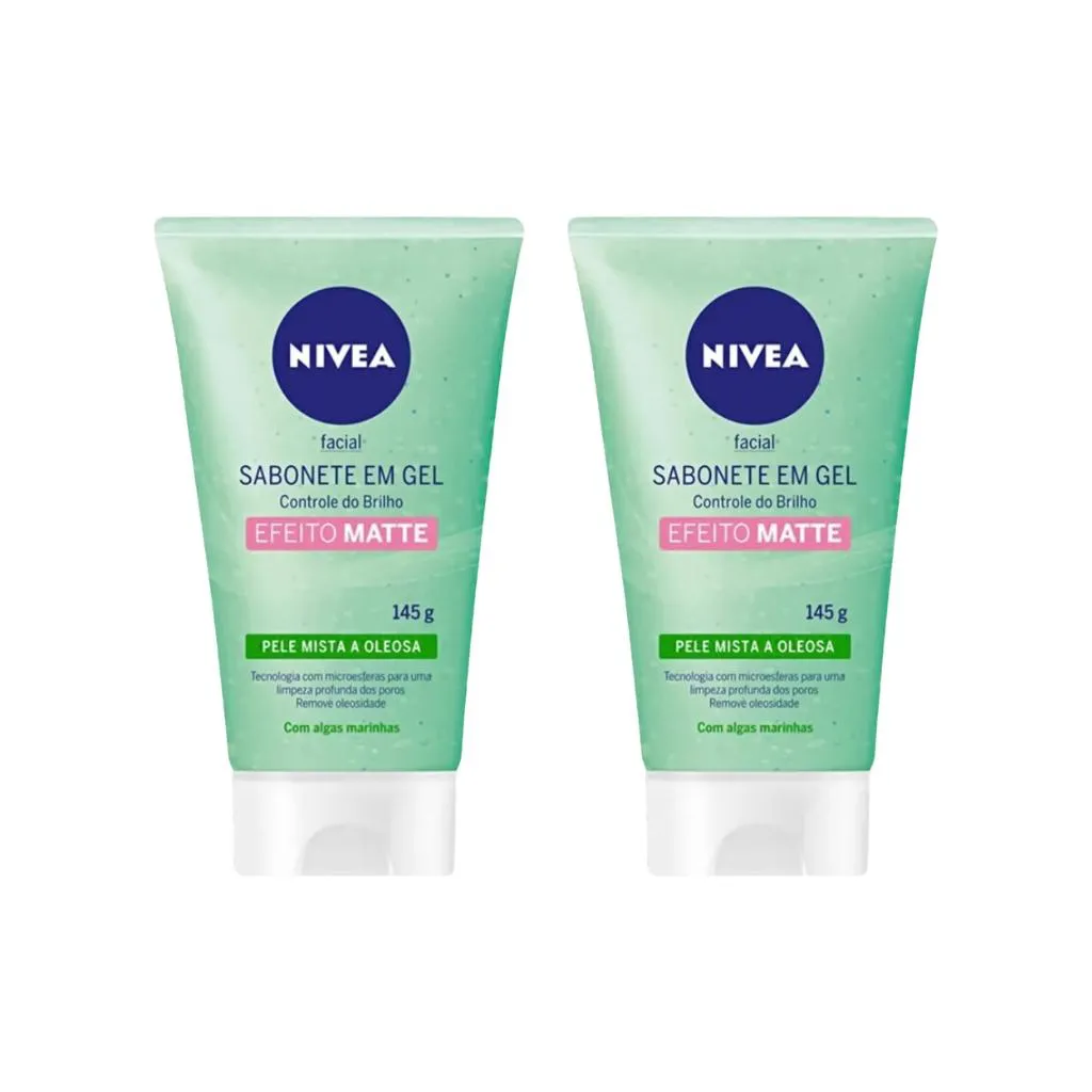 SABONETE NIVEA FACIAL 145G GEL CONTROLE BRILHO - KIT C/ 2UN