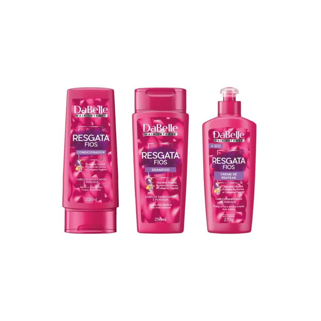 KIT DABELLE RESGATA FIOS SHAMPOO+CONDICIONADOR+CREME PENTEAR