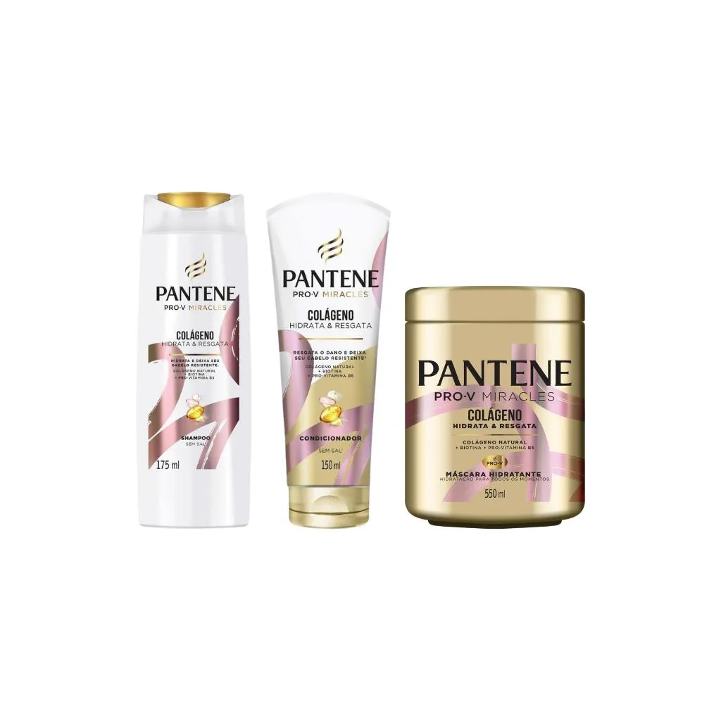 KIT PANTE COLáGENO SH 175ML+COND 150ML+MáSC 550ML-3 ITENS