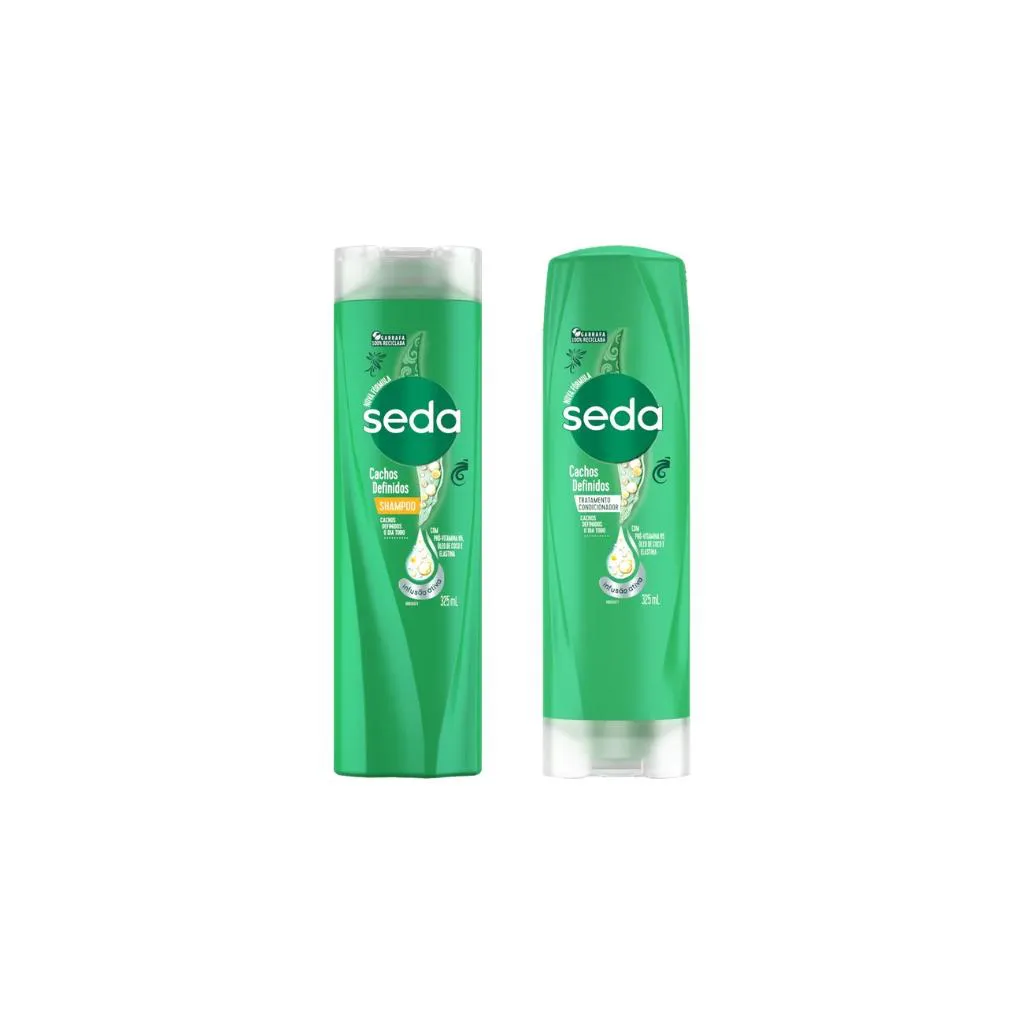 KIT SHAMPOO+CONDICIONADOR SEDA 325ML CACHOS DEFINIDOS