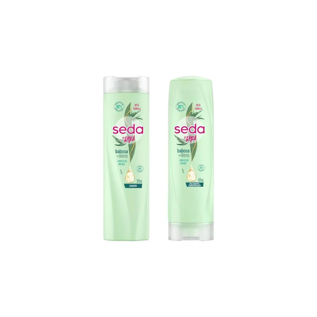 KIT SHAMPOO+CONDICIONADOR SEDA 325ML BABOSA OLEOS