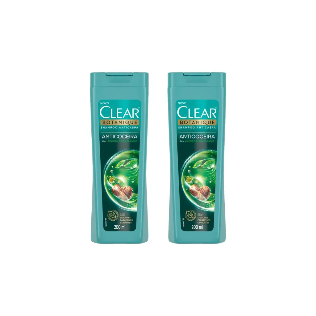 SHAMPOO CLEAR 200ML ANTICOCEIRA BOTANIQUE-KIT C/2UN