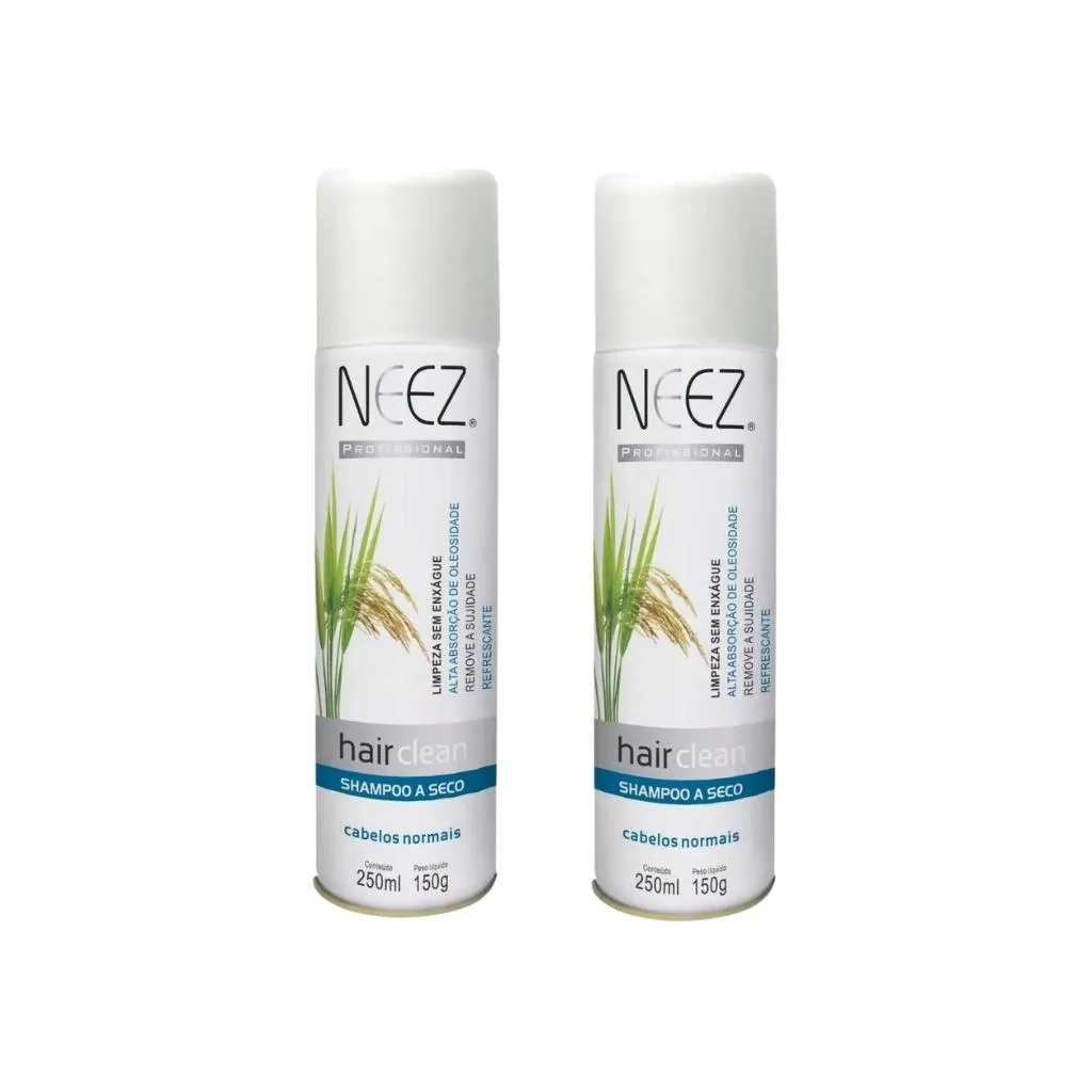 SHAMPOO A SECO NEEZ CABELOS NORMAIS 250ML - KIT C/ 2UN