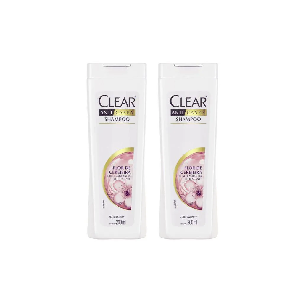 SHAMPOO CLEAR 200ML FLOR CEREJA-KIT C/2UN