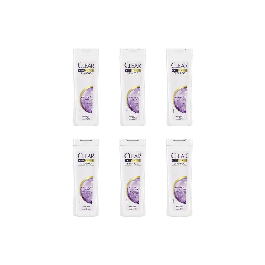 SHAMPOO CLEAR 200ML  HIDRATAçAO INTENSA-KIT C/6UN