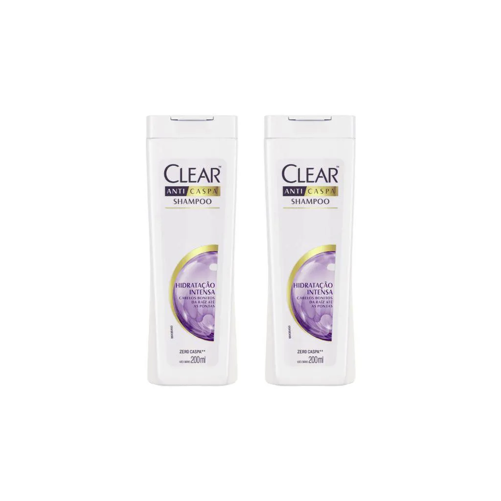 SHAMPOO CLEAR 200ML HIDRATAçAO INTENSA - KIT C/ 2UN