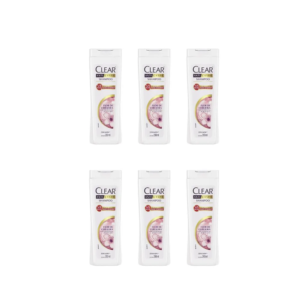 SHAMPOO CLEAR 200ML FLOR CEREJA-KIT C/6UN