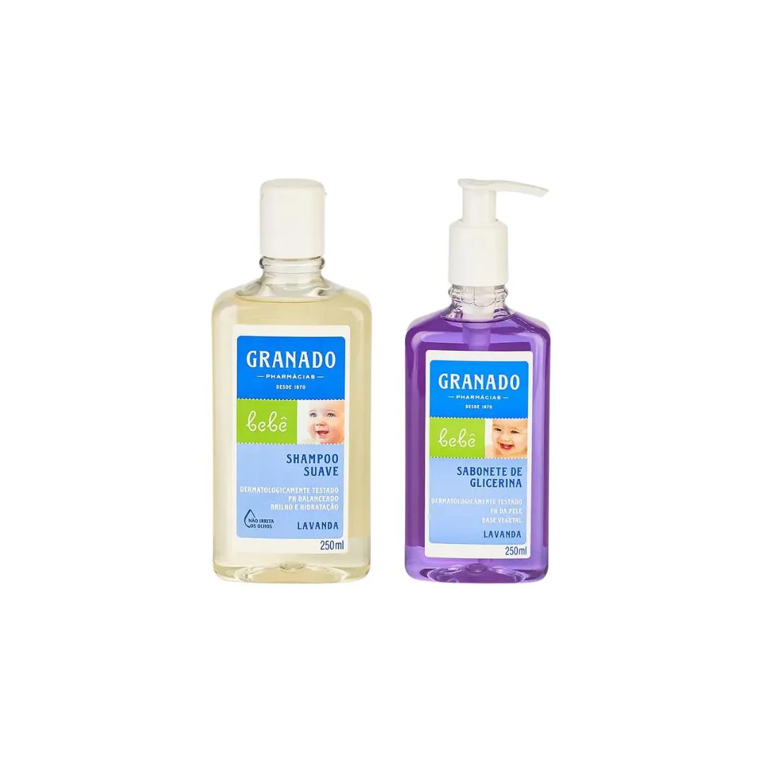 SHAMPOO GRANADO BEBE 250ML LAVANDA + SABONETE LIQUIDO