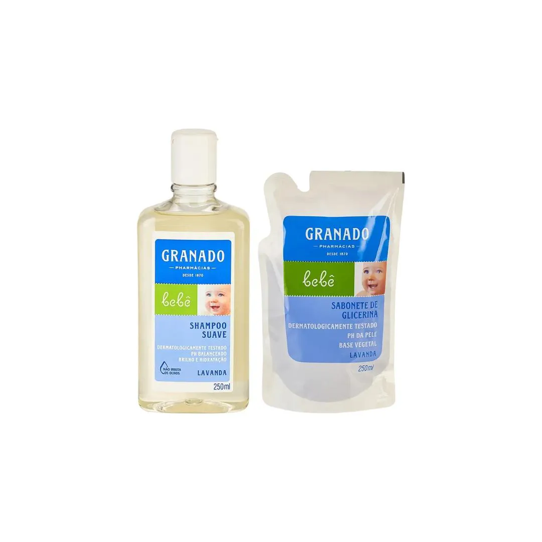 SHAMPOO GRANADO BEBE 250ML LAVANDA + SAB LIQ REFIL