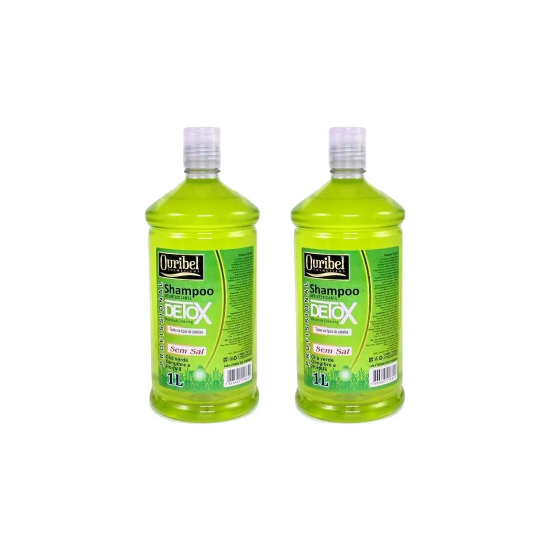 SHAMPOO OURIBEL 1000ML DETOX - KIT C/2UN