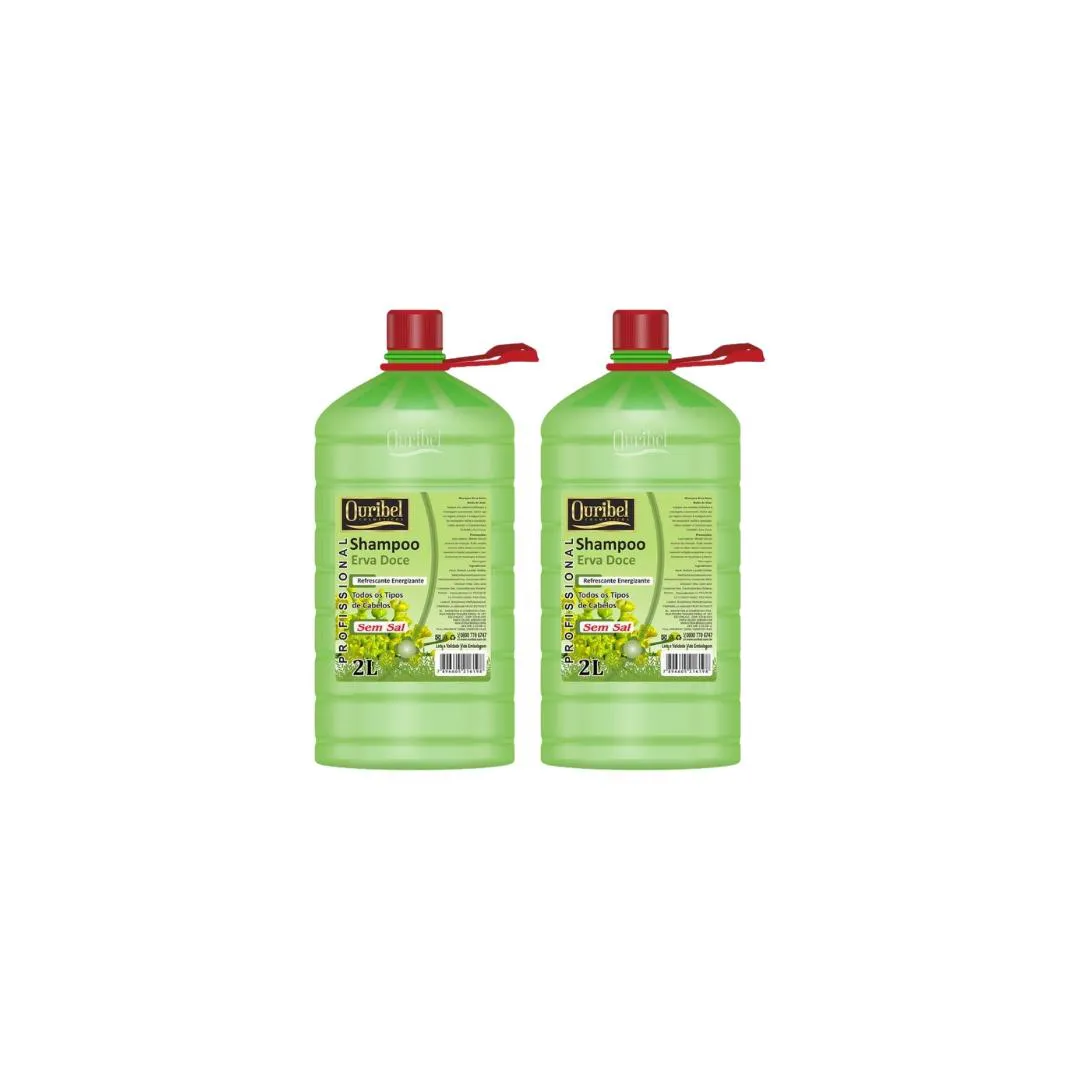 SHAMPOO OURIBEL 2000ML ERVA DOCE - KIT C/2UN