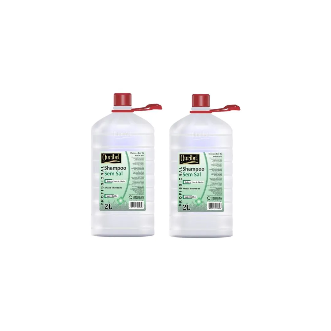 SHAMPOO OURIBEL 2000ML SEM SAL - KIT C/2UN