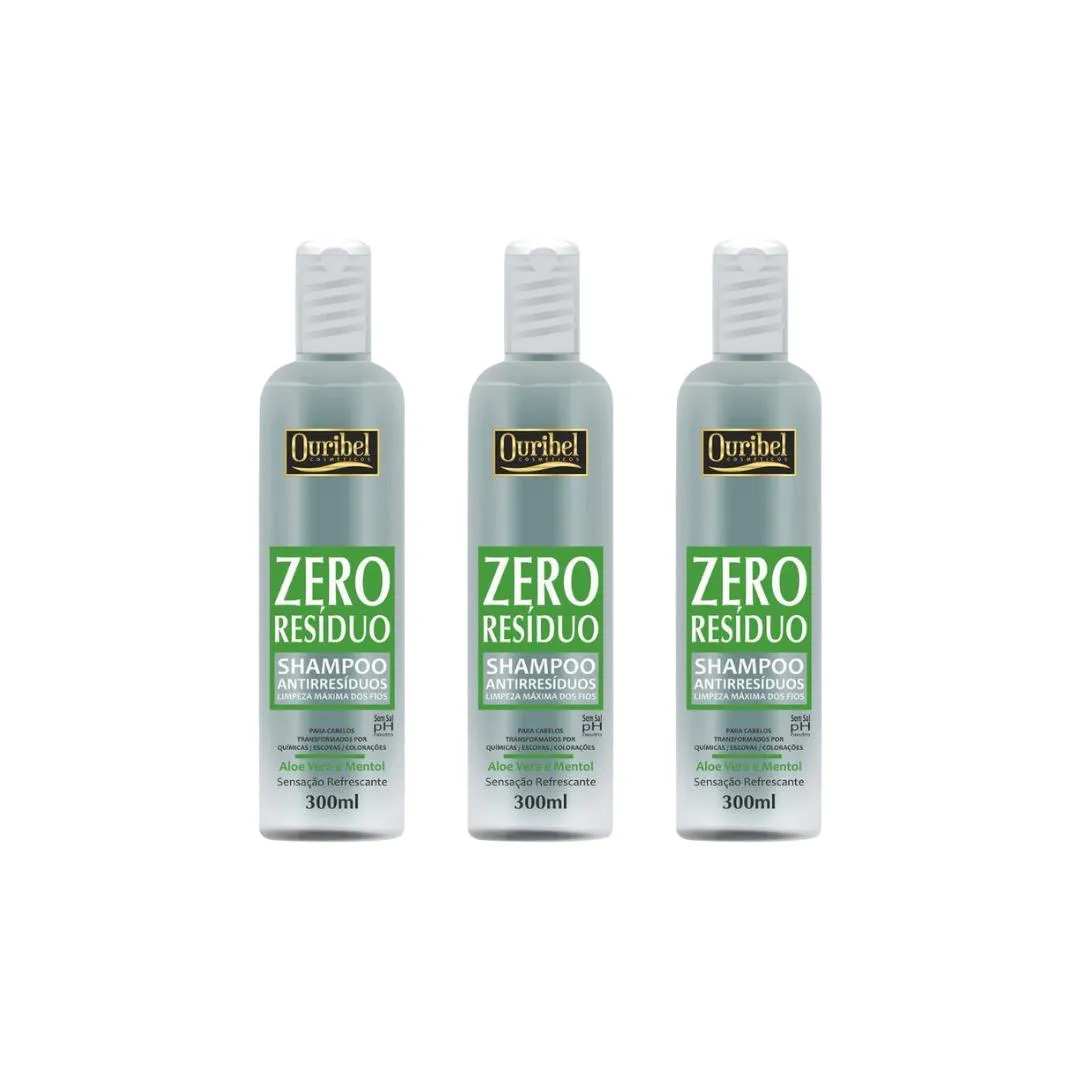 SHAMPOO OURIBEL ANTIRESIDUOS 300ML - KIT C/3UN