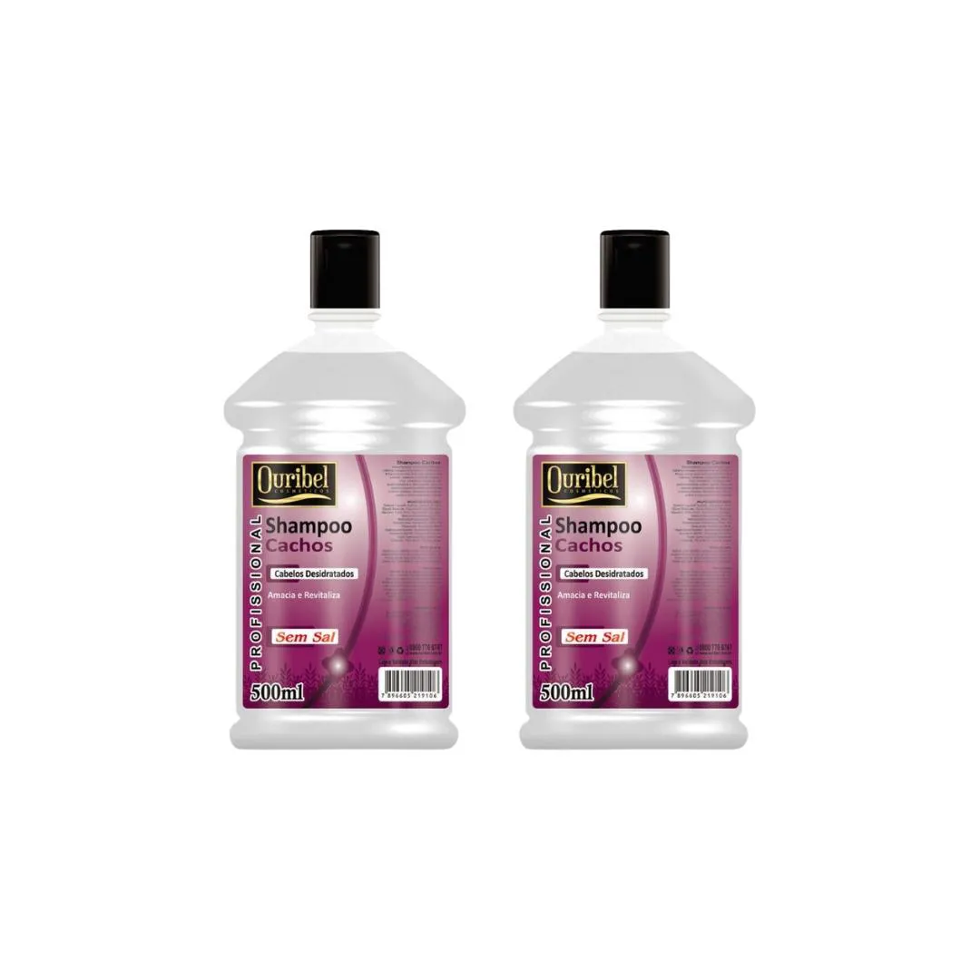 SHAMPOO OURIBEL CACHOS 500ML - KIT C/2UN