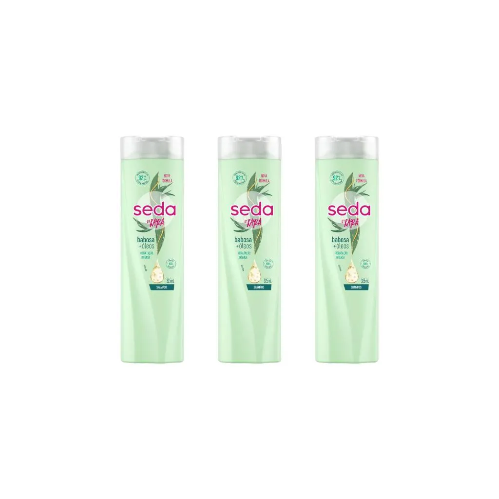SHAMPOO SEDA 325ML BABOSA OLEOS-KIT C/3UN