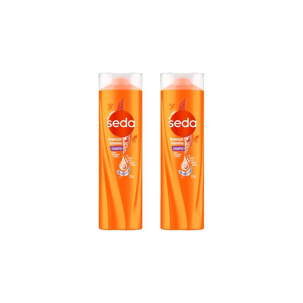 SHAMPOO SEDA 325ML RESTAURAçãO INSTANTANEA-KIT C/2UN