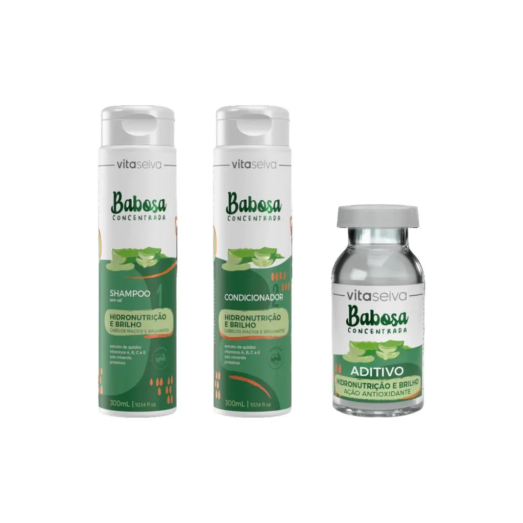 KIT VITA SEIVA BABOSA SHAMPOO+COND+ADITIVO