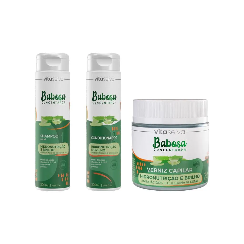 KIT VITA SEIVA BABOSA SHAMPOO+COND+VERNIZ CAPILAR