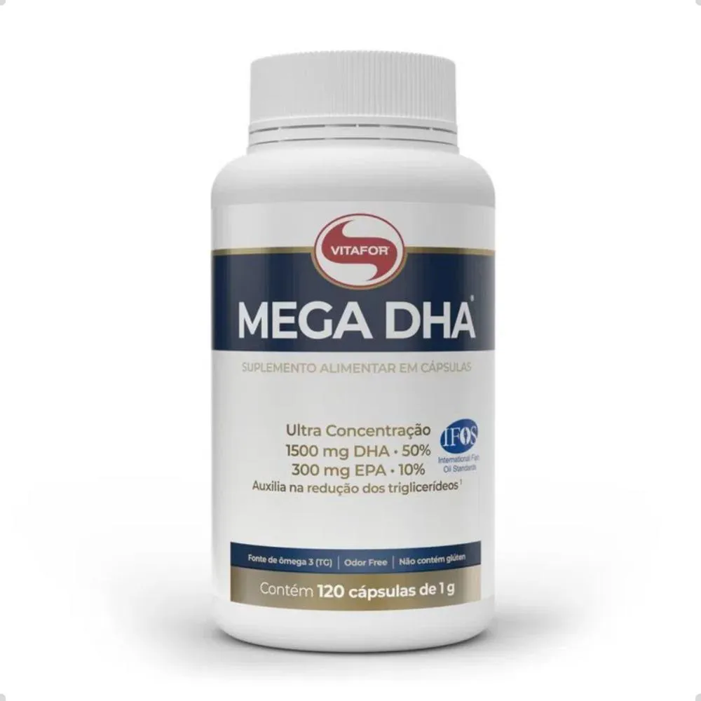 ÔMEGA 3 MEGA DHA ULTRA CONCENTRADO EPA 120 CAPSULAS VITAFOR Natural