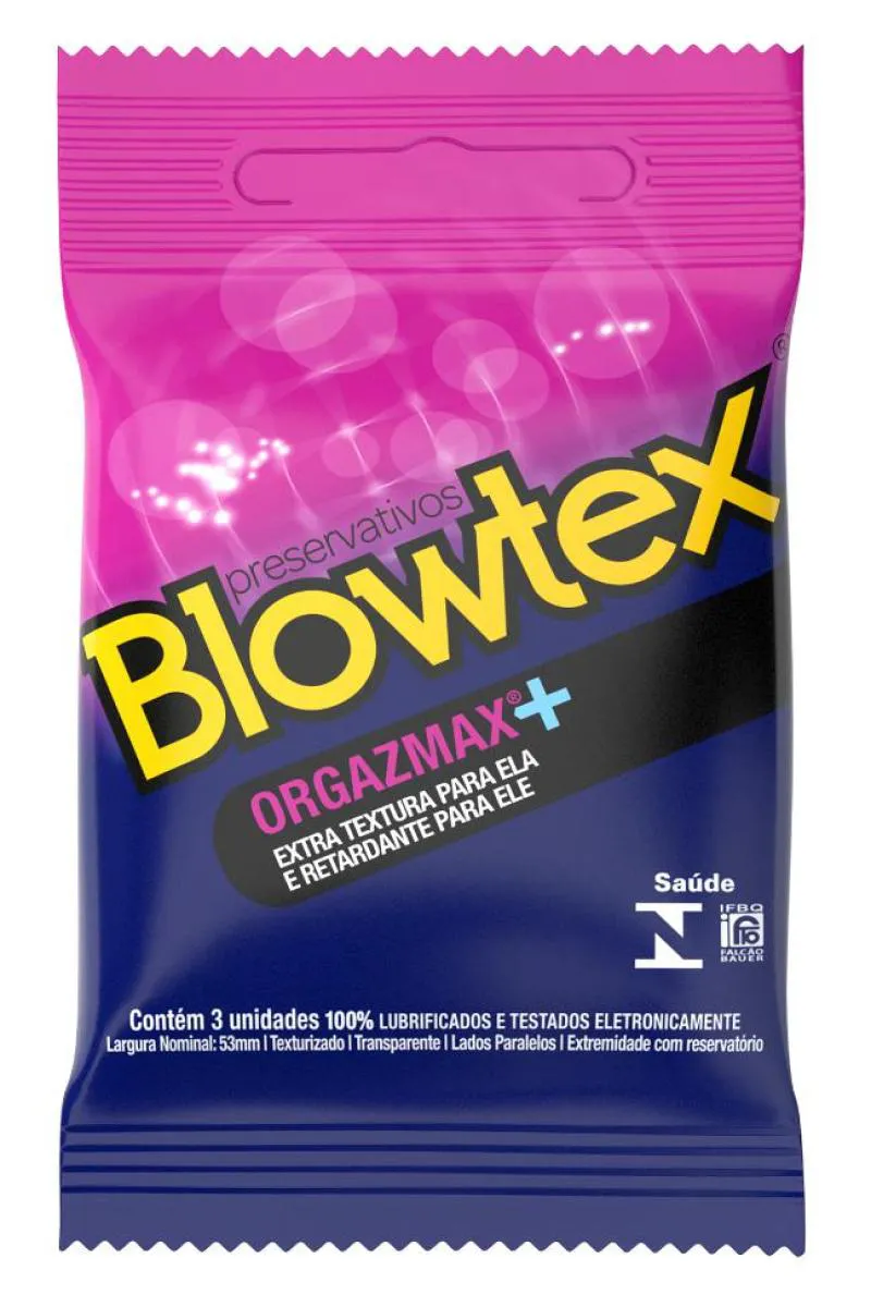 PRESERVATIVO BLOWTEX ORGAZMAX 3 UNIDADES