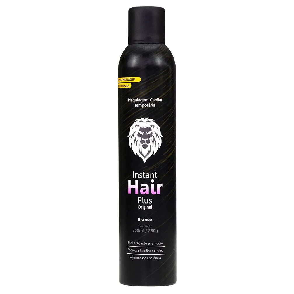 MAQUIAGEM CAPILAR TEMPORáRIA INSTANT HAIR PLUS BRANCO 300ML