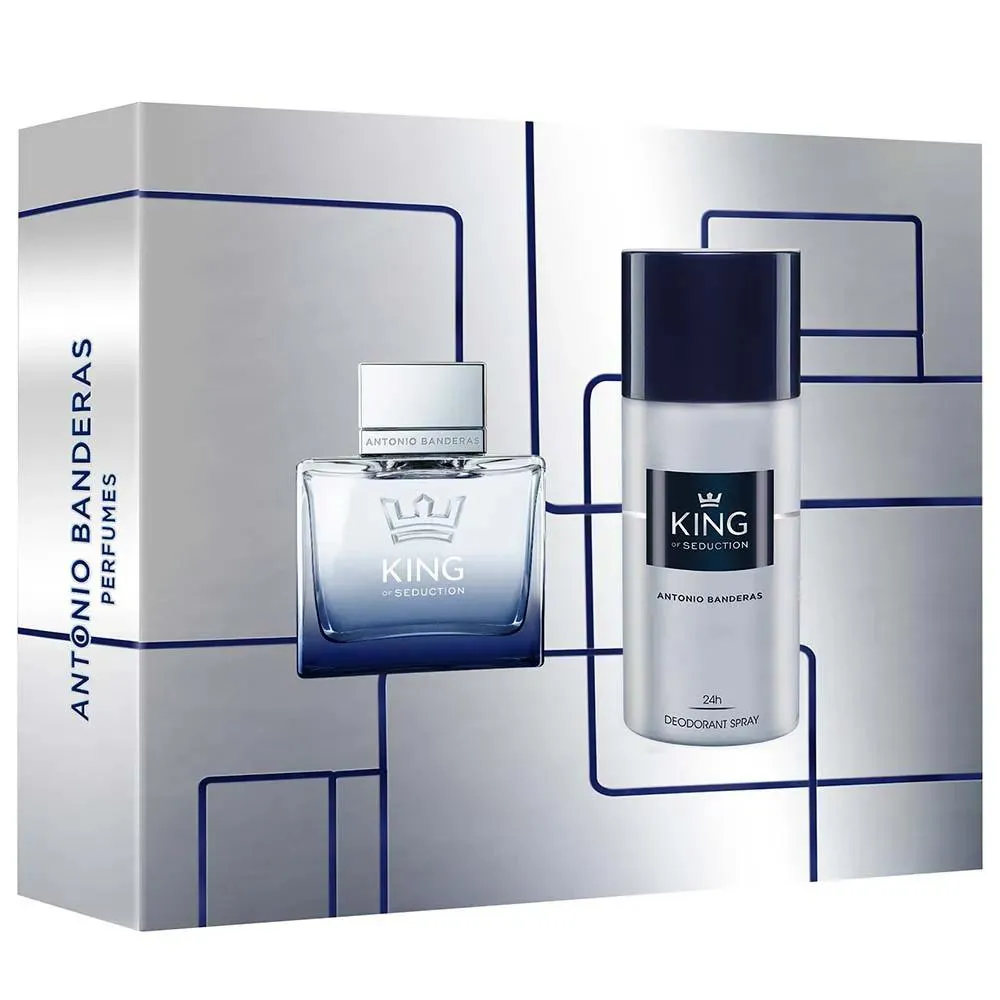 Kit Perfume King Of Seduction Edt Antonio Banderas Masculino 100Ml+ Desodorante 150Ml