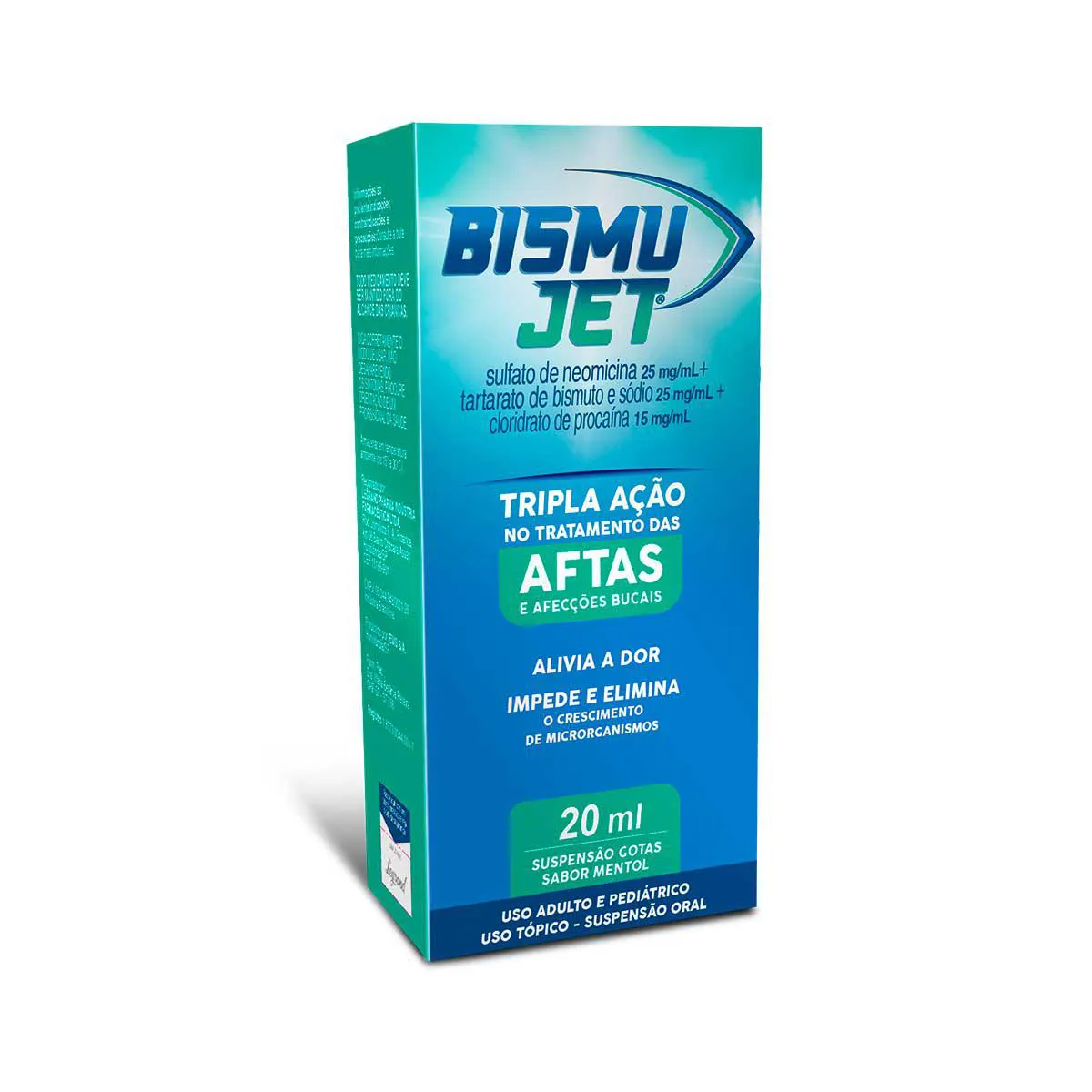 Bismu-Jet 25mg/ml + 25mg/ml + 15mg/ml Gotas com 20ml