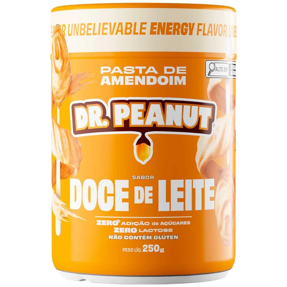 PASTA DE AMENDOIM COM WHEY PROTEIN - ZERO LACTOSE - (250G) - DR PEANUT Doce DE Leite