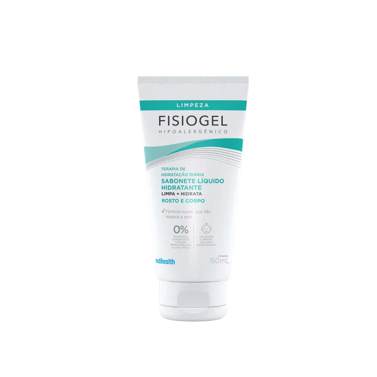 Sabonete Líquido Hidratante Facial Fisiogel Pele Seca e Sensível com 150ml