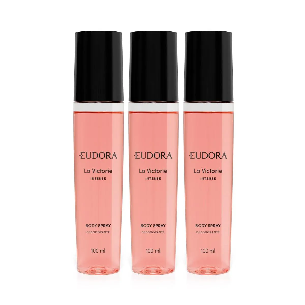 KIT 3 BODY SPRAY DESODORANTE LA VICTORIE INTENSE 100ML