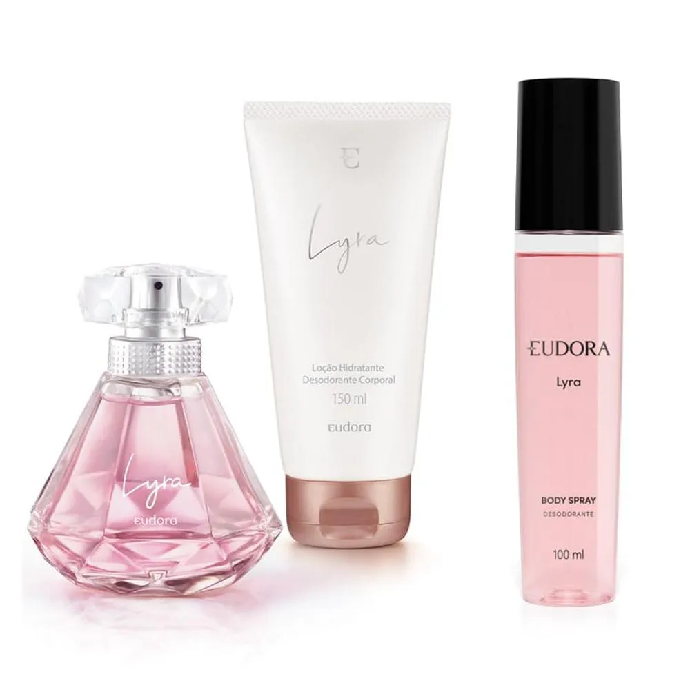 KIT LYRA COLÔNIA + HIDRATANTE + BODY SPRAY