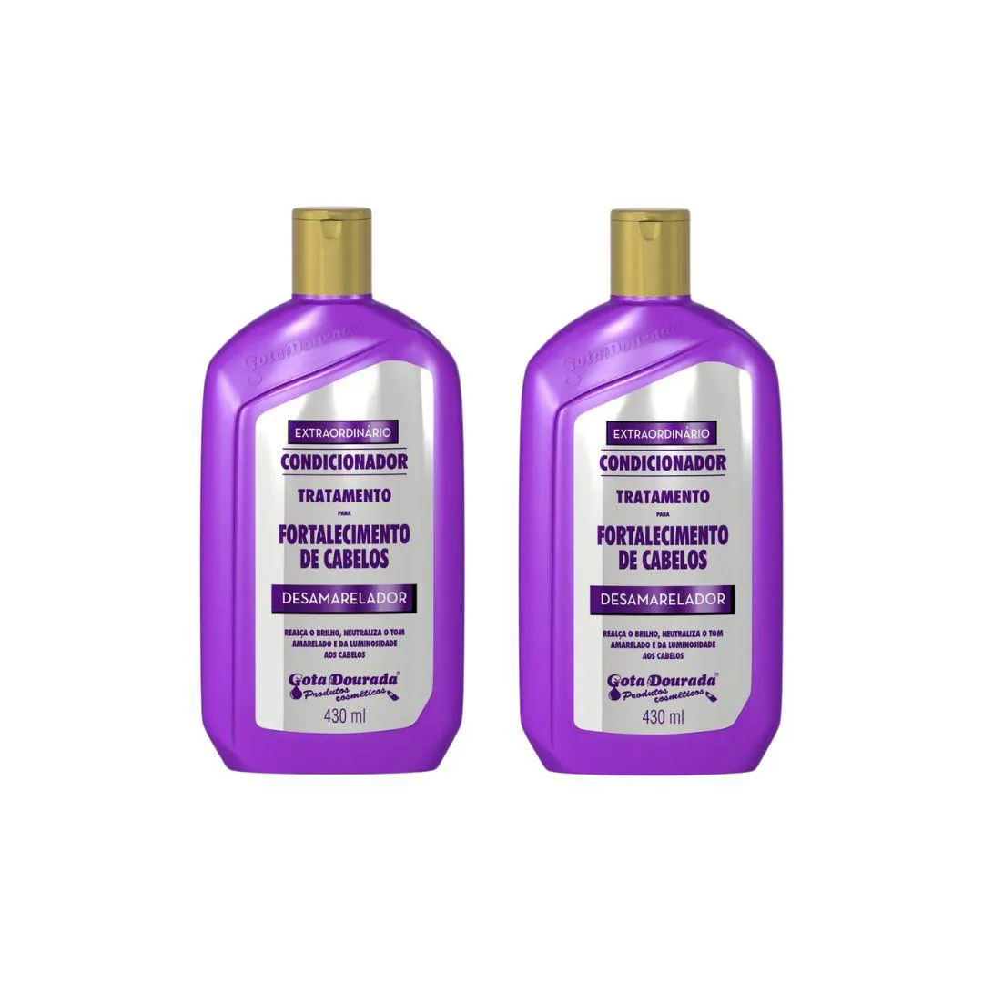 CONDICIONADOR GOTA DOURADA 430ML DESAMARELADOR - KIT C/ 2UN
