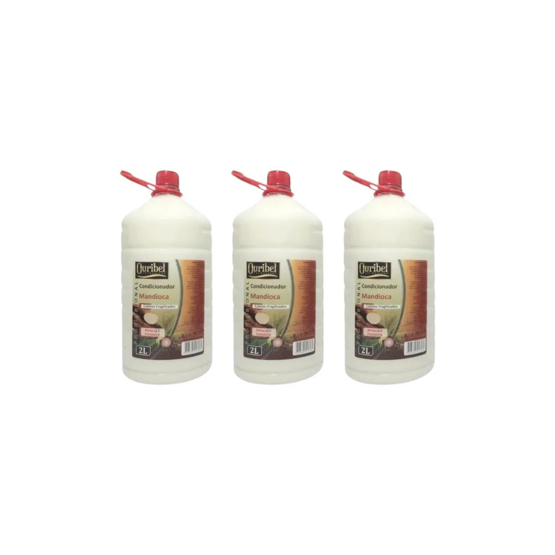 CONDICIONADOR OURIBEL 2000ML MANDIOCA - KIT C/3UN
