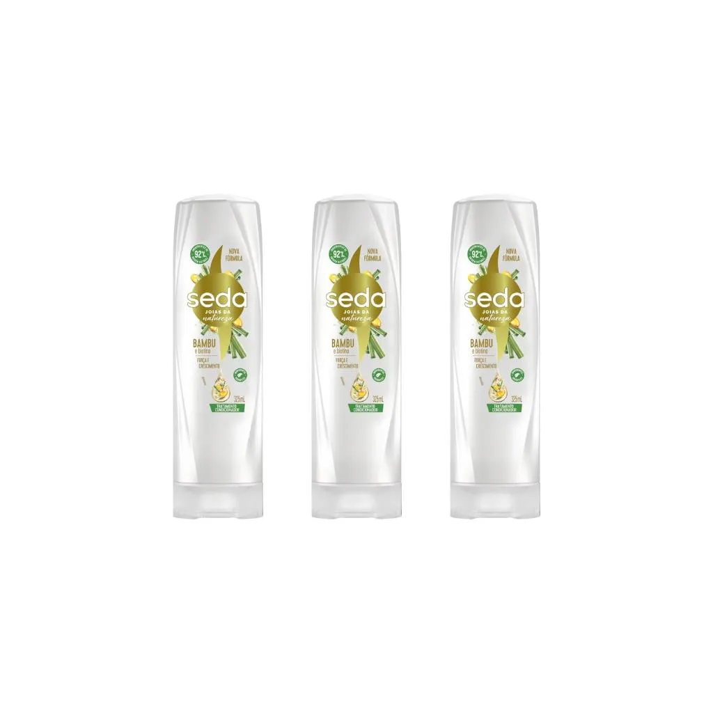 CONDICIONADOR SEDA 325ML BAMBU+BIOTINA FORçA CRESC-KIT C/3UN